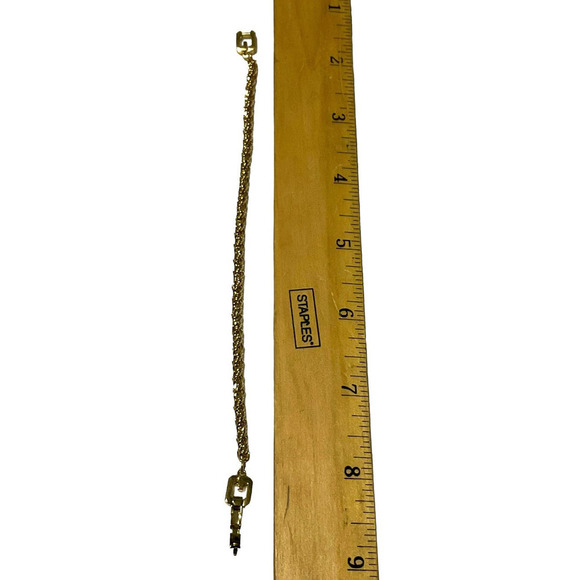 Givenchy Chain Bracelet Gold Tone Stamped GIVENCHY Paris New York - Picture 11 of 13